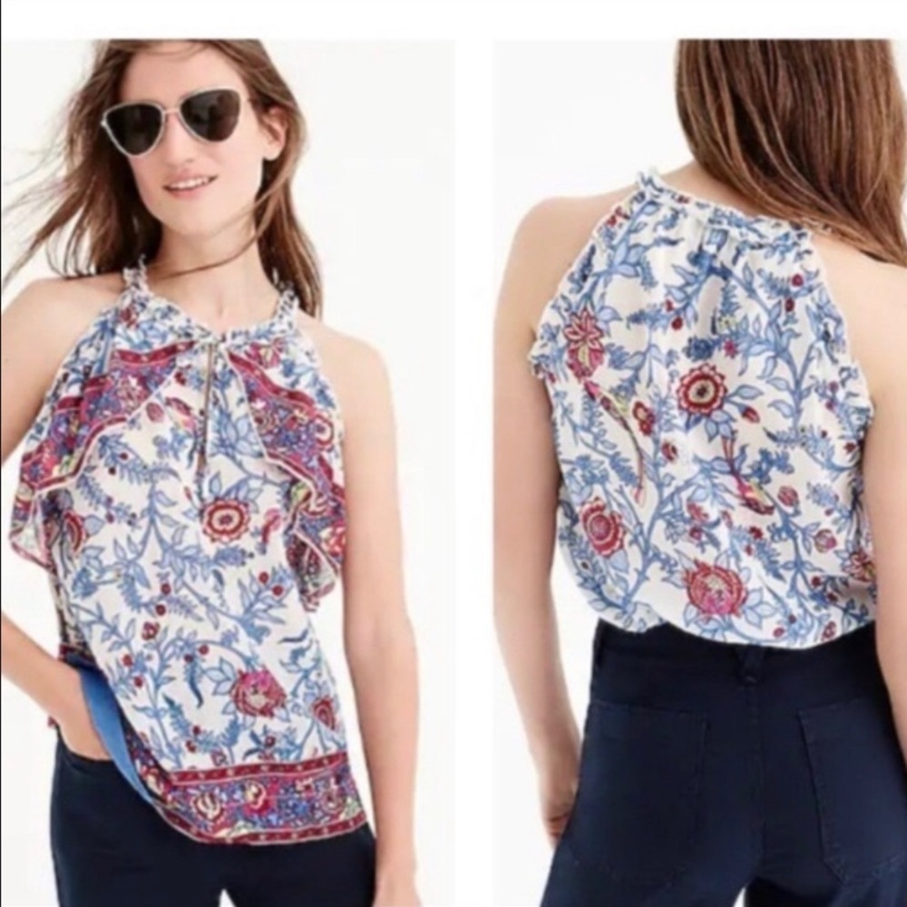 P2 J Crew lightweight cotton floral tank